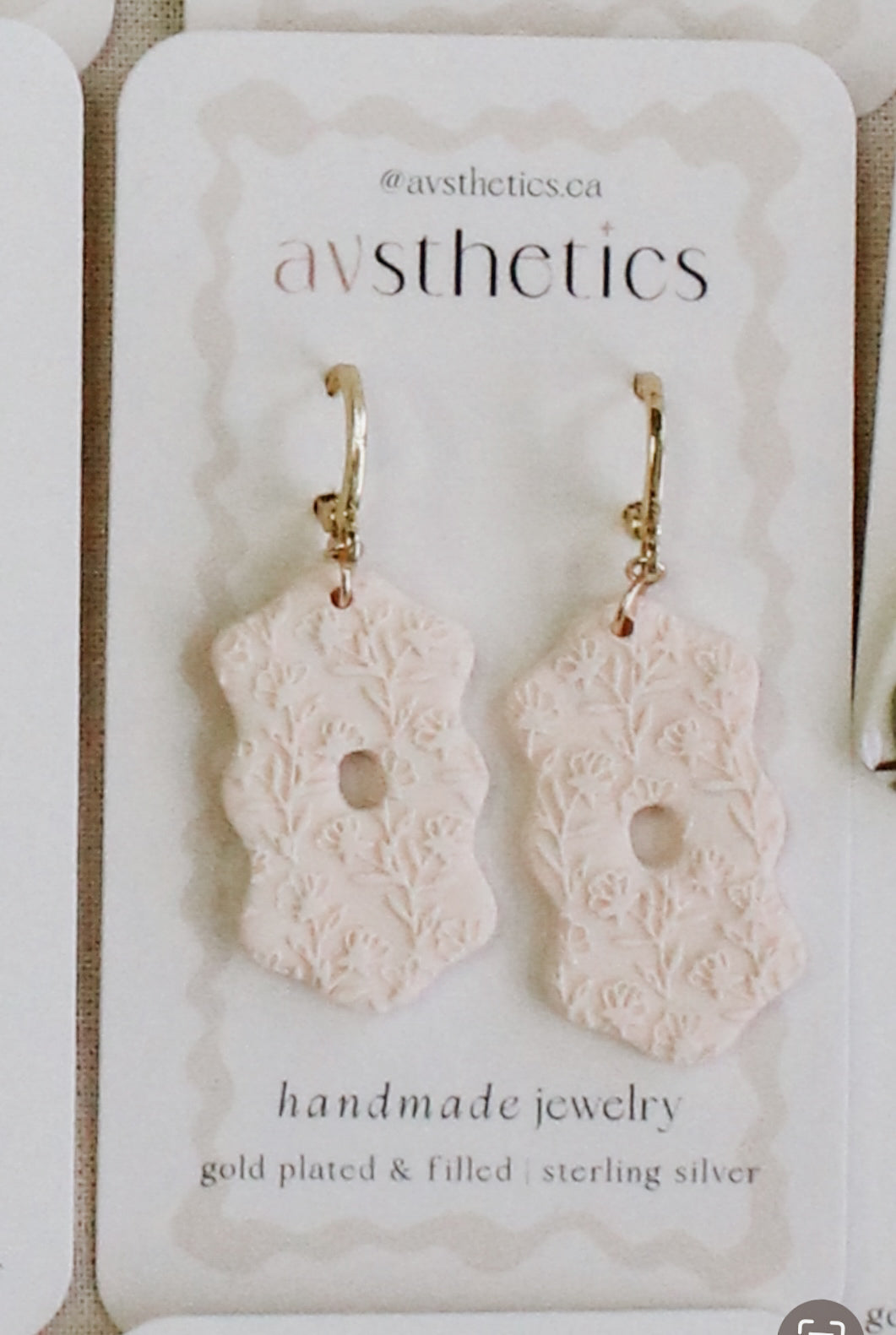 “Alice” - Floral Wavy Hoops